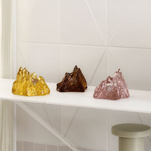 Kosta Boda The Rock Votive Yellow