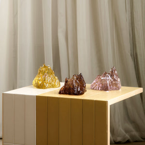 Kosta Boda The Rock Votive Yellow