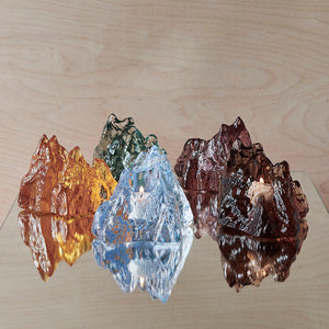 Kosta Boda The Rock Votive Ice Blue