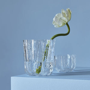 Kosta Boda Crackle Bowl/Votive Clear