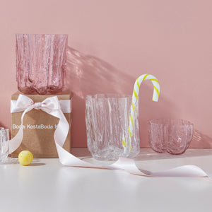 Kosta Boda Crackle Bowl/Votive Pink