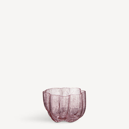 Kosta Boda Crackle Bowl/Votive Pink