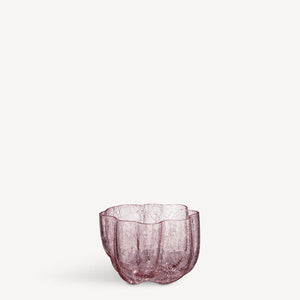 Kosta Boda Crackle Bowl/Votive Pink
