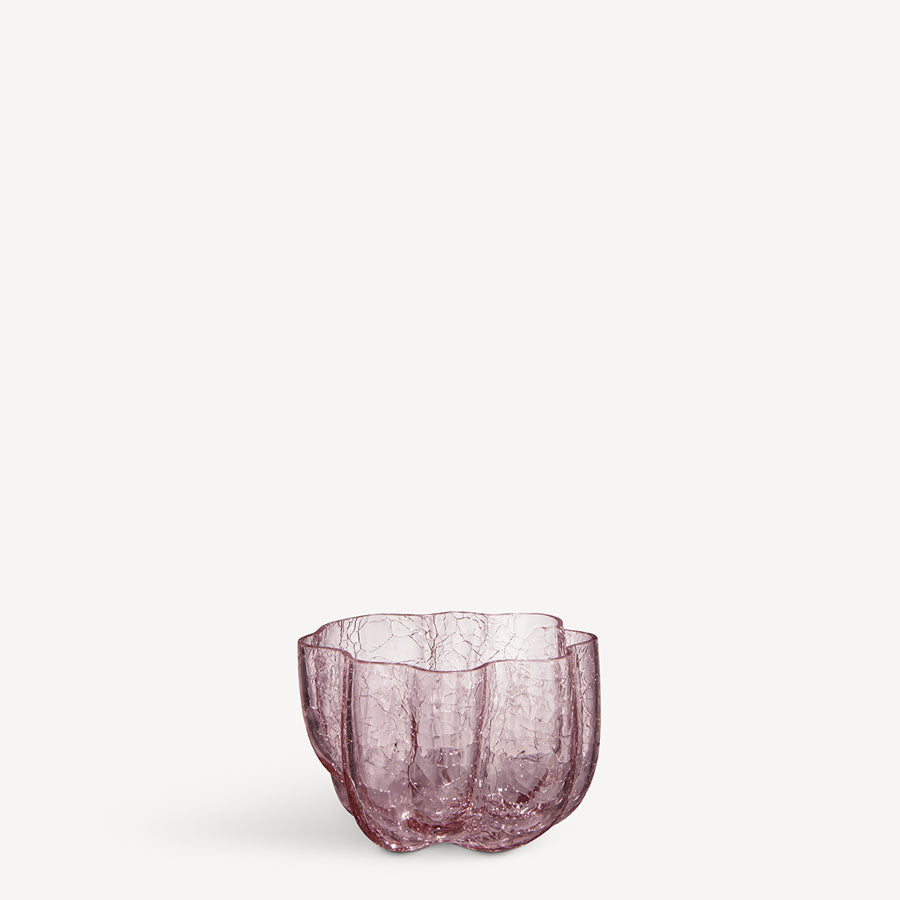 Kosta Boda Crackle Bowl/Votive Pink