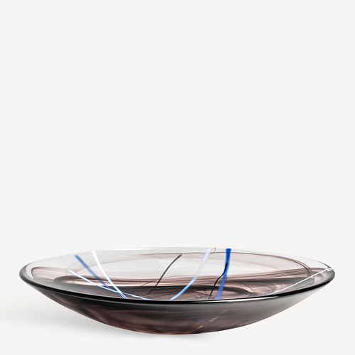 Kosta Boda Contrast Black Dish