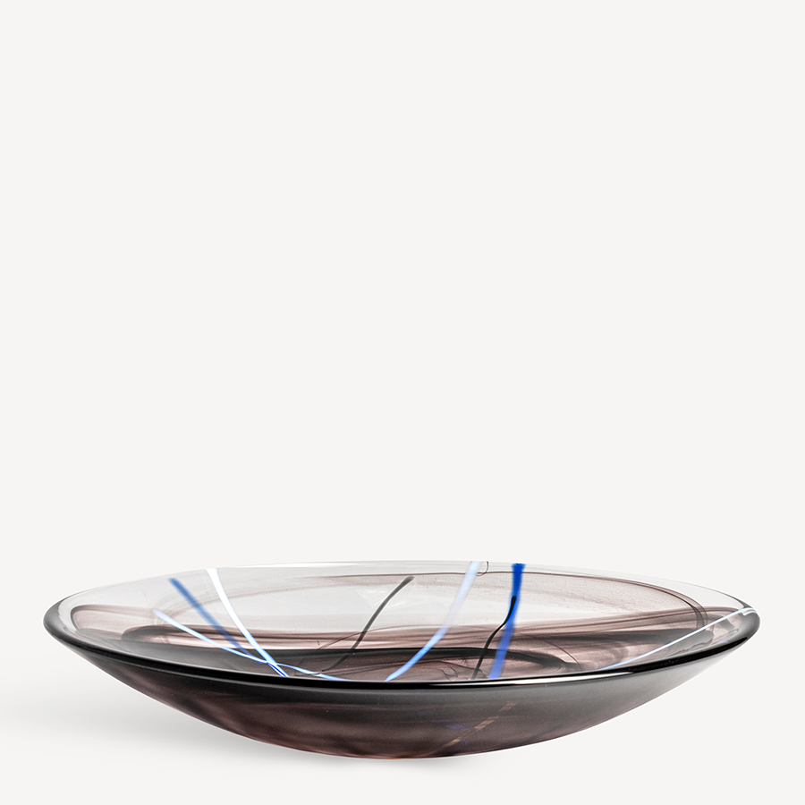 Kosta Boda Contrast Black Dish