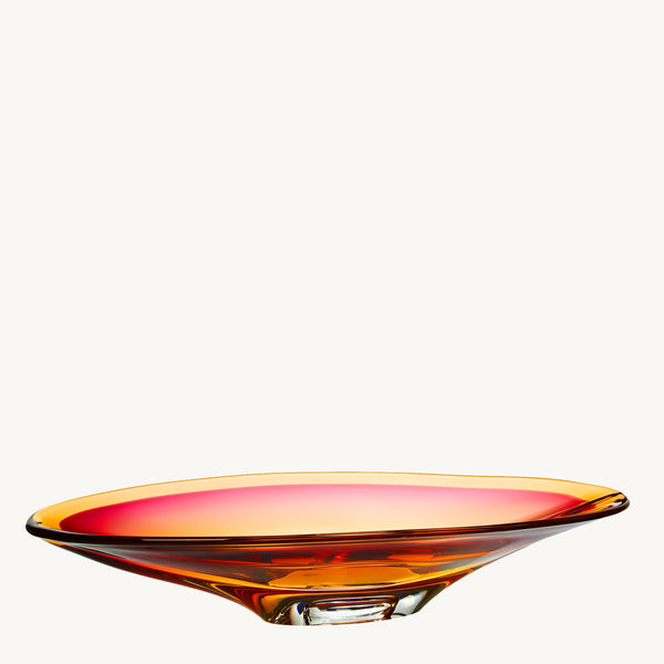 Load image into Gallery viewer, Kosta Boda Vision Pink/Amber Dish
