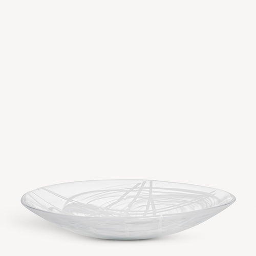 Kosta Boda Contrast Dish White/White