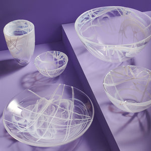 Kosta Boda Contrast Dish White/White