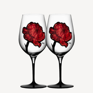 Kosta Boda Tattoo Wine Glass - Set of 2