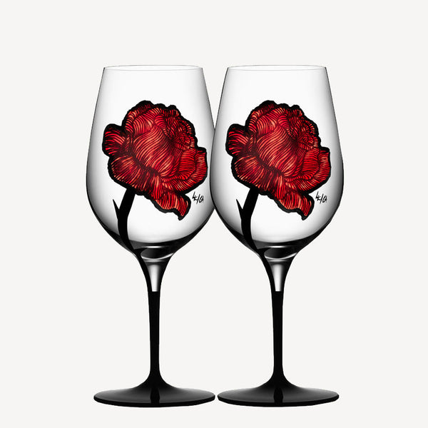 Load image into Gallery viewer, Kosta Boda Tattoo Wine Glass - Set of 2
