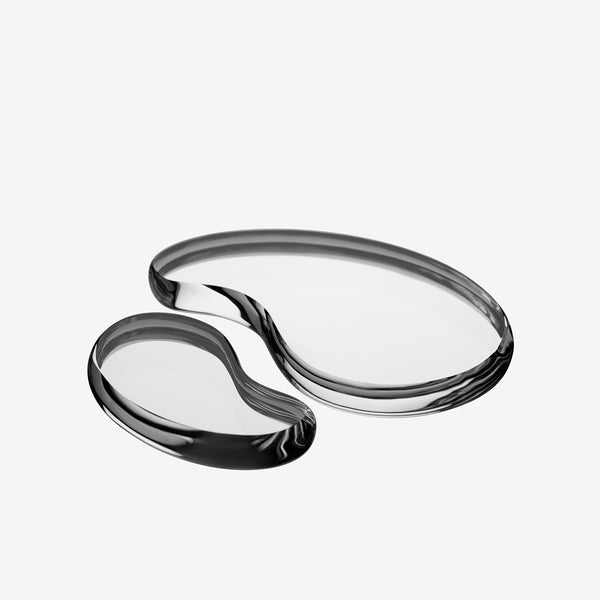Load image into Gallery viewer, Kosta Boda Tears of Joy Silver Set Of 2 - Glass Art Sculpture
