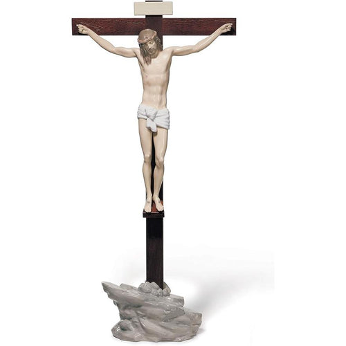 Lladro Our Savior Crucifix Figurine Tabletop