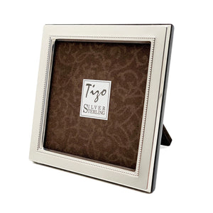 Tizo Design 5x5 Narrow Beaded - Sterling Silver Frame
