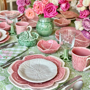 Bordallo Pinheiro Cabbage Pink Mug, Set of 4
