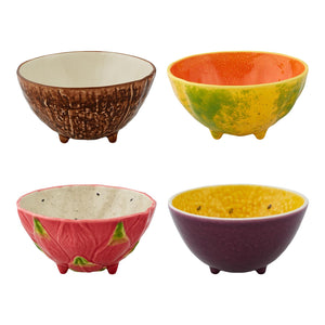 Bordallo Pinheiro Tropical Fruits Assorted Set of 4 Bowls