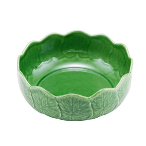 Bordallo Pinheiro Geranium Salad Bowl 27 Cm / 10" - Green