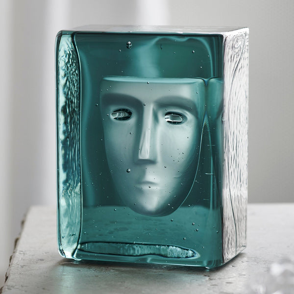 Load image into Gallery viewer, Kosta Boda Azur Frost Petrol - Glass Art Sculpture

