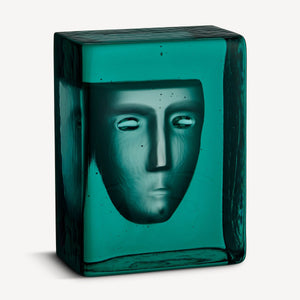 Kosta Boda Azur Frost Petrol - Glass Art Sculpture