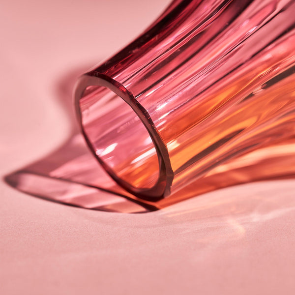 Load image into Gallery viewer, Kosta Boda Iris Vase Pink/Amber
