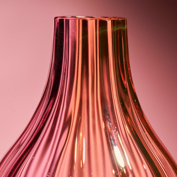 Load image into Gallery viewer, Kosta Boda Iris Vase Pink/Amber

