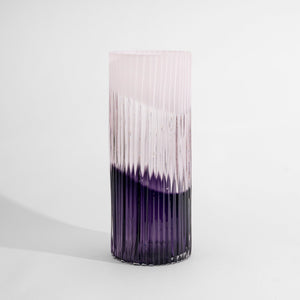 Kosta Boda Plisse Vase Pink Aubergine ED-10