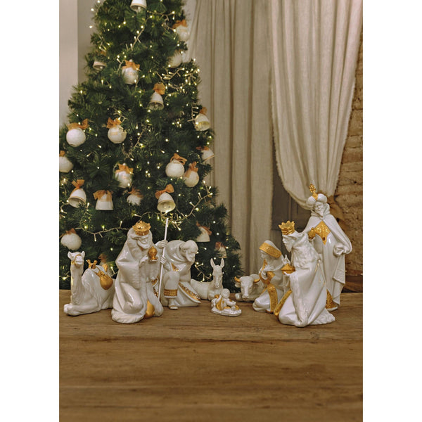 Load image into Gallery viewer, Lladro Donkey Nativity Figurine - Golden Lustre
