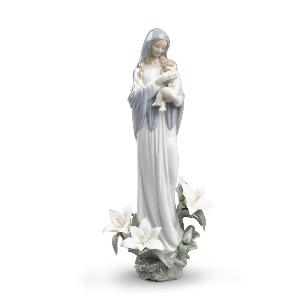 Lladro Madonna of The Flowers Figurine