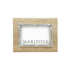 Mariposa Mallorca Faux Grasscloth and Bamboo 4x6 Frame