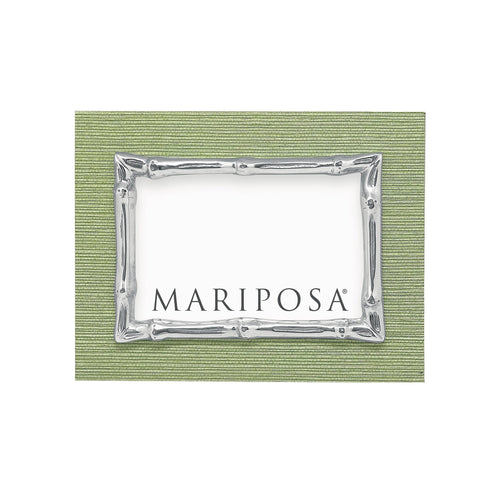 Mariposa Palma Faux Grasscloth and Bamboo 4x6 Frame