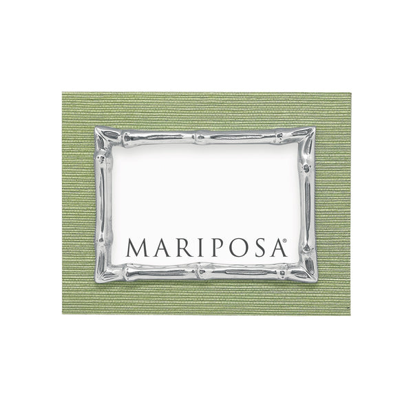 Load image into Gallery viewer, Mariposa Palma Faux Grasscloth and Bamboo 4x6 Frame
