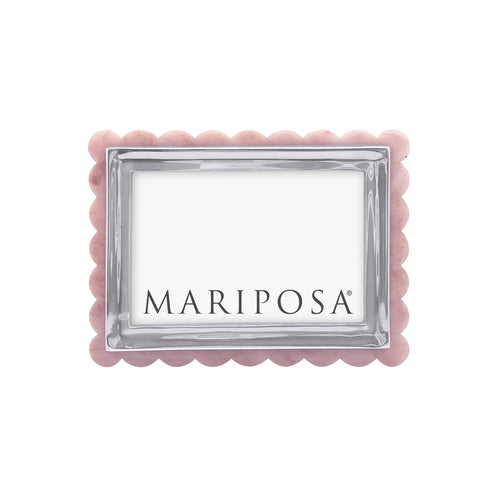 Mariposa Pink Acrylic Scallop 4x6 Frame