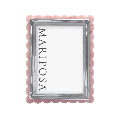 Mariposa Pink Acrylic Scallop 5x7 Frame