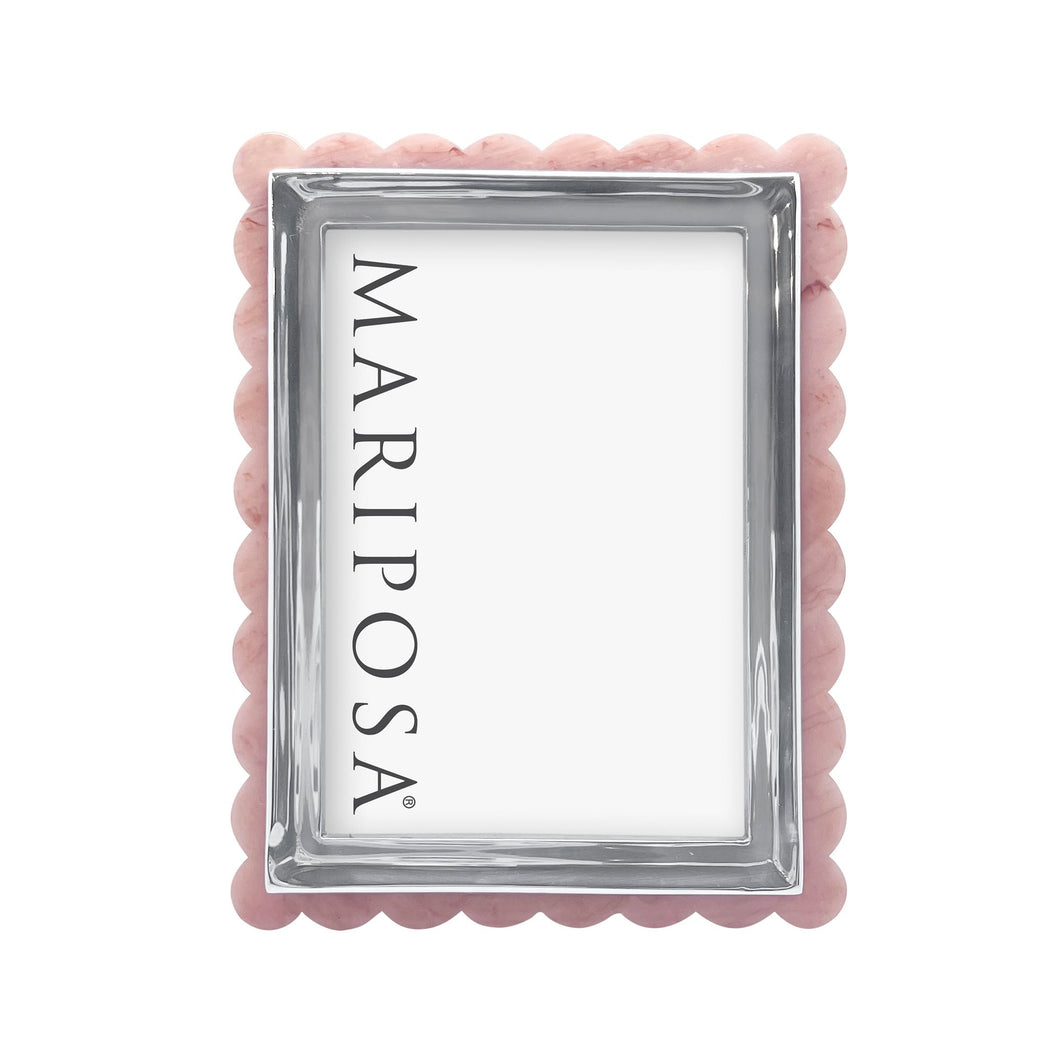 Mariposa Pink Acrylic Scallop 5x7 Frame