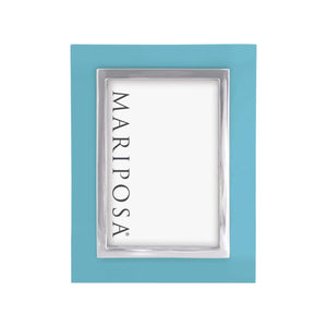 Mariposa Teal with Metal Inner Border 5x7 Frame
