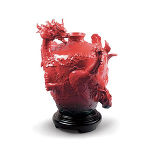 Lladro Dragon and Phoenix Vase