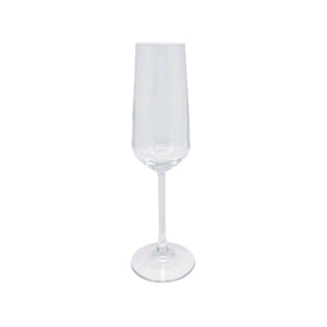 Mariposa Fine Line Clear With White Rim Champagne Flute Glass Set of 4