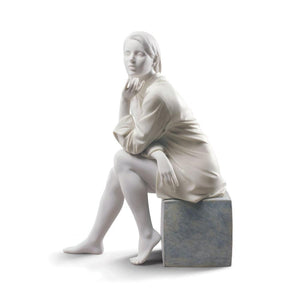 Lladro In My Thoughts Woman Figurine