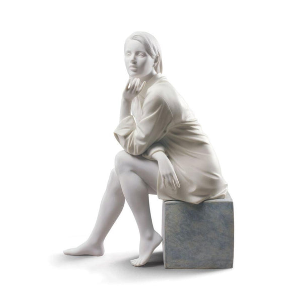 Load image into Gallery viewer, Lladro In My Thoughts Woman Figurine
