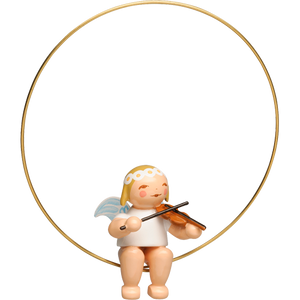 Wendt & Kuhn Christmas Tree Angel in Ring, with Violin