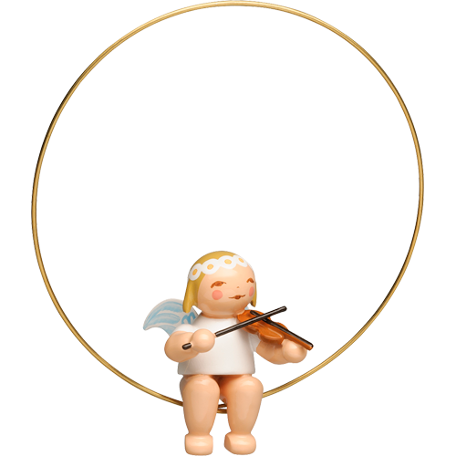 Wendt & Kuhn Christmas Tree Angel in Ring, with Violin