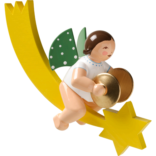 Wendt & Kuhn Angel with Cymbals, on Comet Tail