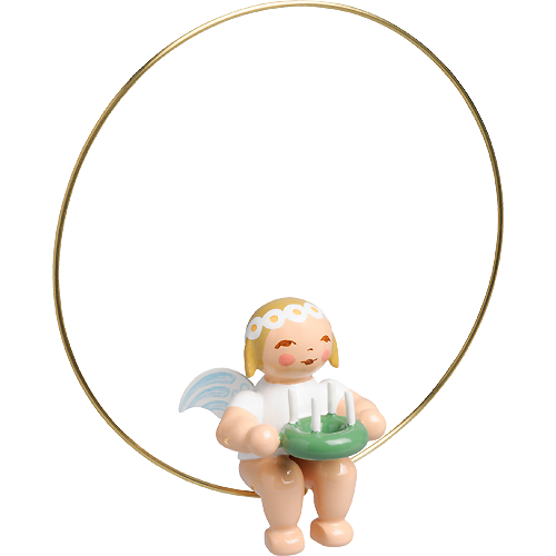 Wendt & Kuhn Christmas Tree Angel in Ring, with Wreath