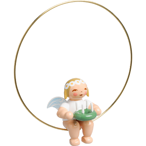 Wendt & Kuhn Christmas Tree Angel in Ring, with Wreath