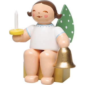 Wendt & Kuhn Angel, Small, with Bell and Candle Figurine