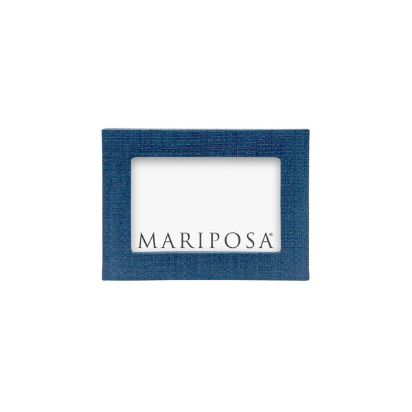 Load image into Gallery viewer, Mariposa Indigo Faux Grasscloth 4x6 Frame
