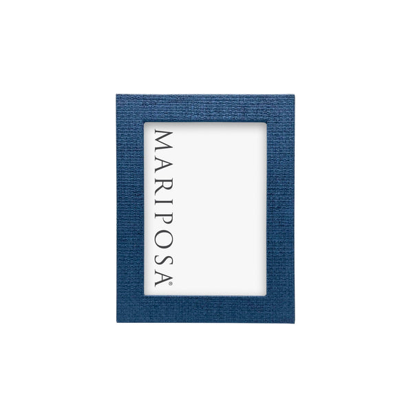 Load image into Gallery viewer, Mariposa Indigo Faux Grasscloth 5x7 Frame
