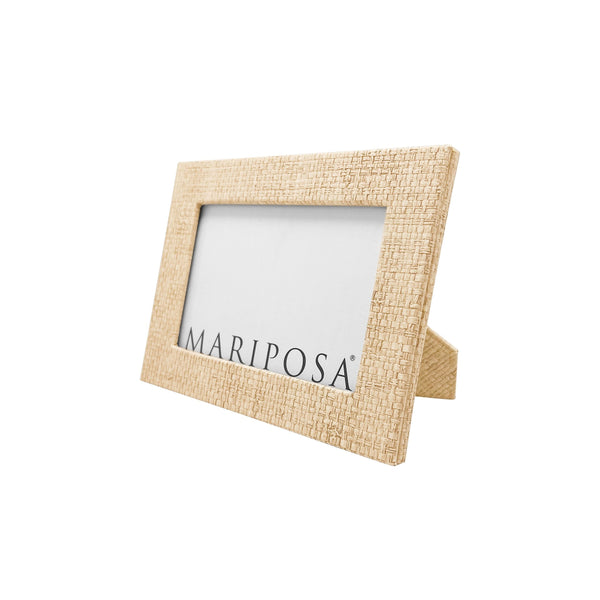 Load image into Gallery viewer, Mariposa Coconut Grove Faux Grasscloth 4x6 Frame
