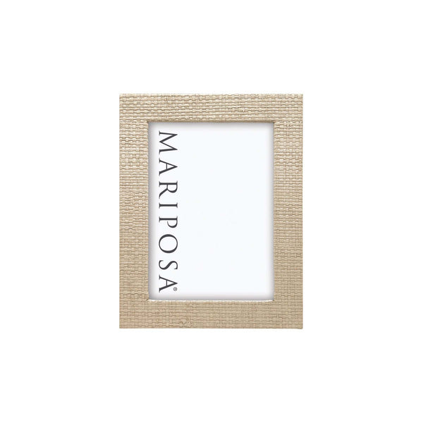 Load image into Gallery viewer, Mariposa Coconut Grove Faux Grasscloth 5x7 Frame
