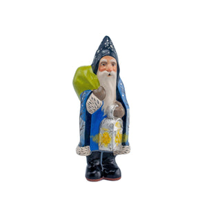 Vaillancourt Folk Art - Santa with Lantern - Chalkware Figurine